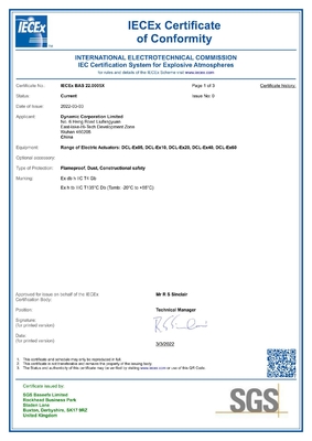 CSA/ATEX/IECEx Certificates Explosion Proof Electric Actuator